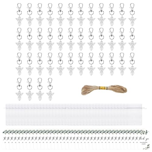 FANSHINUO Engels-Schlüsselanhänger, Gedenkgeschenke, Beerdigung, Andenken, Sympathie, Partyzubehör, 40 Stück von FANSHINUO