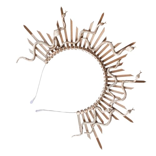 FANSHINUO Gruseliges Schlangenhaarband Halloween Stirnband Cosplay Kostüm Hairhoop Party Kostüm Zubehör Maskeraden Party Kopfschmuck Damen Gothic Haarteil von FANSHINUO