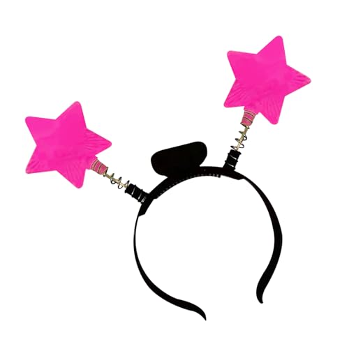 FANSHINUO Haarreif mit Sternenmotiv, glitzernde Sterne, leuchtende Kopfbedeckung, Weihnachtsfeier, Requisiten, Geschenk, Stirnband, leuchtend, für Kinder und Frauen von FANSHINUO