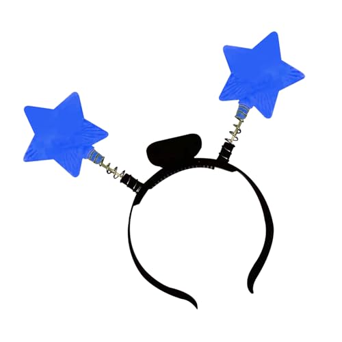 FANSHINUO Haarreif mit Sternenmotiv, glitzernde Sterne, leuchtende Kopfbedeckung, Weihnachtsfeier, Requisiten, Geschenk, Stirnband, leuchtend, für Kinder und Frauen von FANSHINUO