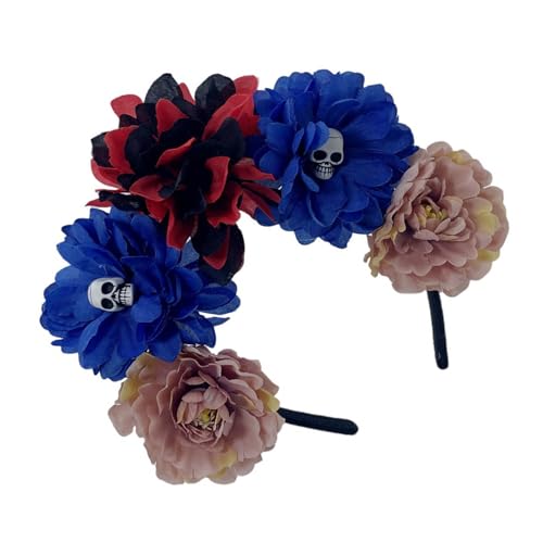 FANSHINUO Rosen-Hexenkostüm, Haarreifen, dunkle Blume, Totenkopf, Haarstyling für Live-Show, Stirnband, Karneval, Totenkopf-Haarbänder FANSHINUO Rosen-Hexenkostüm, Haarreifen, dunkle Blume, Totenkopf, Haarstyling für Live-Show, Stirnband, Karneval, Totenkopf-Haarbänder von FANSHINUO