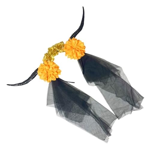 FANSHINUO Teufelshornschleier Stirnband für Party, Bühnenauftritte, Halloween, Haarreif, Erwachsene, Cosplay, Maskeraden, Kopfschmuck, Gothic-Kopfschmuck FANSHINUO Teufelshornschleier Stirnband für Party, Bühnenauftritte, Halloween, Haarreif, Erwachsene, Cosplay, Maskeraden, Kopfschmuck, Gothic-Kopfschmuck von FANSHINUO