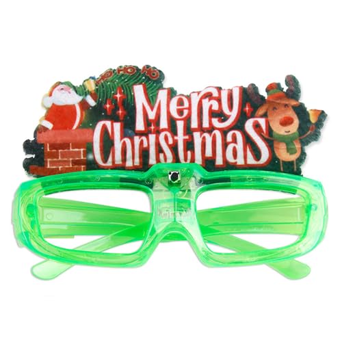 FANSHINUO Weihnachtsbrille, Neujahrsbrille, beleuchtet, Weihnachtsfeier, Dekoration, Geschenke, einzigartige Foto-Requisiten, LED FANSHINUO Weihnachtsbrille, Neujahrsbrille, beleuchtet, Weihnachtsfeier, Dekoration, Geschenke, einzigartige Foto-Requisiten, LED von FANSHINUO