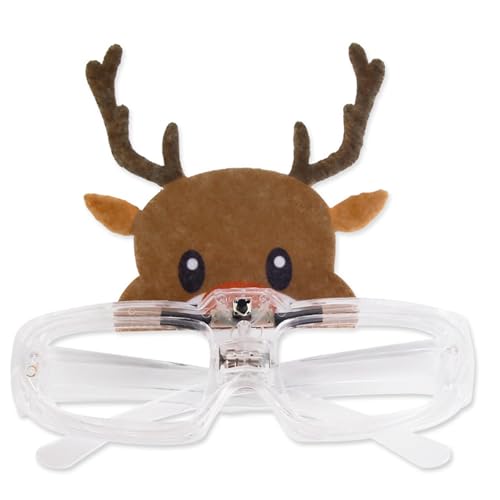 FANSHINUO Weihnachtsbrille, Neujahrsbrille, beleuchtet, Weihnachtsfeier, Dekoration, Geschenke, einzigartige Foto-Requisiten, LED FANSHINUO Weihnachtsbrille, Neujahrsbrille, beleuchtet, Weihnachtsfeier, Dekoration, Geschenke, einzigartige Foto-Requisiten, LED von FANSHINUO