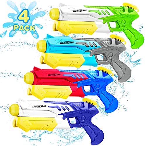 Wasserpistole für Kinder Erwachsene 4er Wasserspritzpistole mit 10 Meter großer Reichweite Super Wasser Soaker Wasserspielzeug Sommer Schwimmbad Strand Outdoor Spaß Wasserschlacht Spielzeug Wasserpistole für Kinder Erwachsene 4er Wasserspritzpistole mit 10 Meter großer Reichweite Super Wasser Soaker Wasserspielzeug Sommer Schwimmbad Strand Outdoor Spaß Wasserschlacht Spielzeug von FANSIY