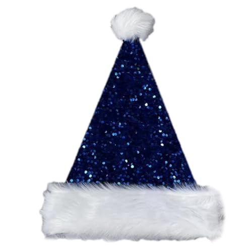 FANSWAN Weihnachtsmütze mit Pailletten und weißer pelziger Krempe für Weihnachtsfeiern, Verkleidung, Cosplay, Pailletten, besetzt FANSWAN Weihnachtsmütze mit Pailletten und weißer pelziger Krempe für Weihnachtsfeiern, Verkleidung, Cosplay, Pailletten, besetzt von FANSWAN