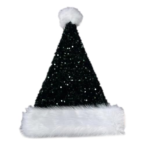 FANSWAN Weihnachtsmütze mit Pailletten und weißer pelziger Krempe für Weihnachtsfeiern, Verkleidung, Cosplay, Pailletten, besetzt FANSWAN Weihnachtsmütze mit Pailletten und weißer pelziger Krempe für Weihnachtsfeiern, Verkleidung, Cosplay, Pailletten, besetzt von FANSWAN