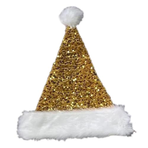 FANSWAN Weihnachtsmütze mit Pailletten und weißer pelziger Krempe für Weihnachtsfeiern, Verkleidung, Cosplay, Pailletten, besetzt FANSWAN Weihnachtsmütze mit Pailletten und weißer pelziger Krempe für Weihnachtsfeiern, Verkleidung, Cosplay, Pailletten, besetzt von FANSWAN