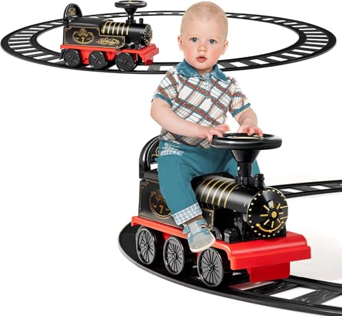 FANTASK 6V Kinder Aufsitz Lokomotive mit Bahn &einziehbaren Fußpedalen, Elektro Kinderauto mit Musik, Lichter & Box für Kleinkinder ab 3 FANTASK 6V Kinder Aufsitz Lokomotive mit Bahn &einziehbaren Fußpedalen, Elektro Kinderauto mit Musik, Lichter & Box für Kleinkinder ab 3 von FANTASK