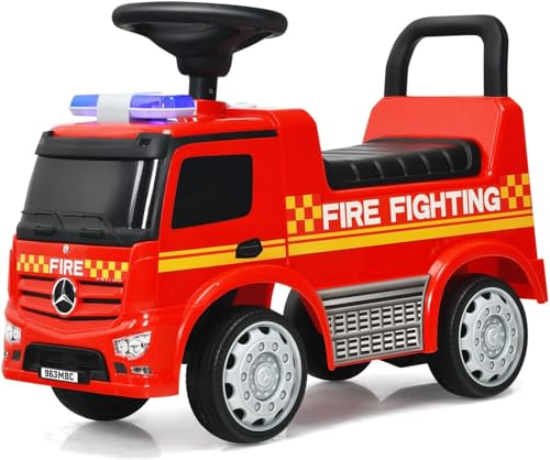 FANTASK Mercedes Benz Rutschauto und Schiebeauto, Kinder Feuerwehrauto mit Sirene & Pfeife & Hupe, Spielzeugauto mit Stauraum für Kinder von 12-36 Monaten FANTASK Mercedes Benz Rutschauto und Schiebeauto, Kinder Feuerwehrauto mit Sirene & Pfeife & Hupe, Spielzeugauto mit Stauraum für Kinder von 12-36 Monaten von FANTASK