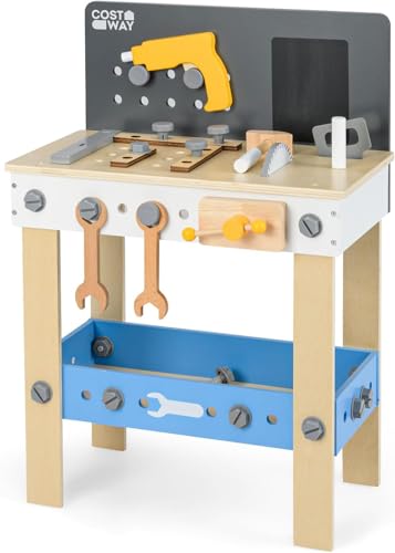 FANTASK Werkbank Kinder, Kindewerkbank Holz mit Stecktafel, Kreidetafel und Ablageregal FANTASK Werkbank Kinder, Kindewerkbank Holz mit Stecktafel, Kreidetafel und Ablageregal von FANTASK