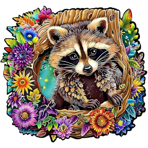 Holzpuzzle Erwachsene, einzigartige Holz Puzzle, Wooden Puzzle, Waschbär XL Holzpuzzle Erwachsene, einzigartige Holz Puzzle, Wooden Puzzle, Waschbär XL von FANTASTIC HOUSE