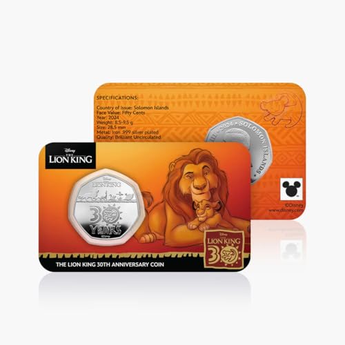 FANTASY CLUB 30. Jubiläum "Der König der Löwen" – 29,5 mm Sammlermünze – 2024 Edition als Hommage an den zeitlosen Disney-Klassiker von FANTASY CLUB