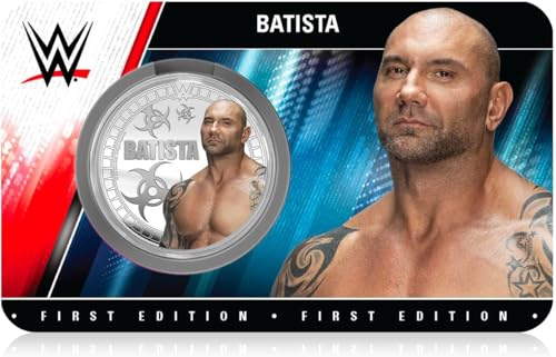 FANTASY CLUB Batista WWE 32 mm offizielle Sammelmünze – Tribute an das Tier und mehrere Weltmeister, limitierte Auflage für Fans und Sammler FANTASY CLUB Batista WWE 32 mm offizielle Sammelmünze – Tribute an das Tier und mehrere Weltmeister, limitierte Auflage für Fans und Sammler von FANTASY CLUB