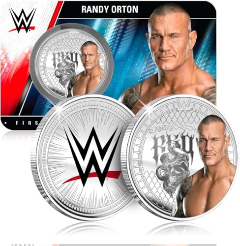 FANTASY CLUB Randy Orton WWE 32 mm offizielle Sammelmünze – Hommage an den Mörder der Legenden und mehrere Champions, limitierte Auflage für Fans und Sammler von FANTASY CLUB