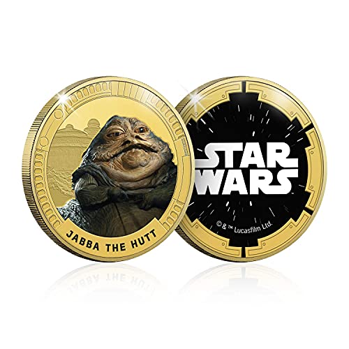 FANTASY CLUB Star Wars Münze - Episode IV - VI Original-Trilogie - Jabba - Limitierte Auflage sammelbare Gold-Gedenkmünze/Medaille von FANTASY CLUB