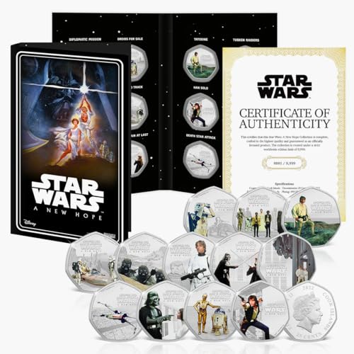 FANTASY CLUB Star Wars: Eine Neue Hoffnung – Offizielle Sammlung mit 12 Sammlermünzen ikonischer Szenen – Limitierte & nummerierte Edition (9.999 Stück) inkl. Echtheitszertifikat von FANTASY CLUB