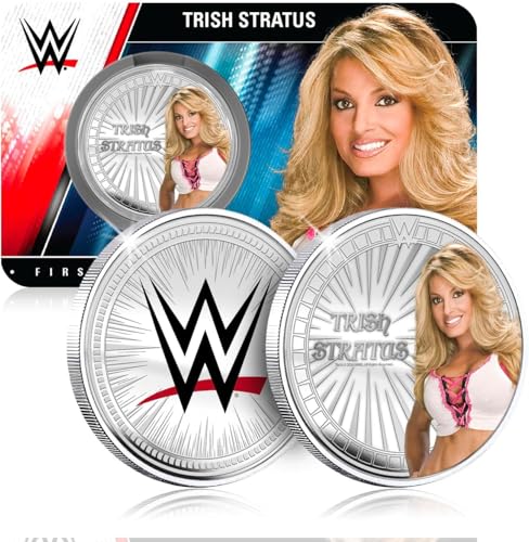 FANTASY CLUB Trish Stratus WWE 32 mm offizielle Sammelmünze – Hommage an die Königin des Rings und 7 Mal weibliche Champion – Limitierte Auflage für Fans und Sammler von FANTASY CLUB
