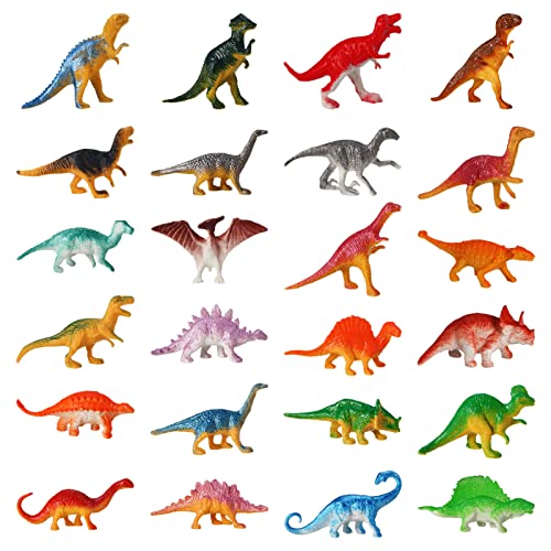 FANTESI 24 Stück Dinosaurier Figuren, Dinosaurier Spielzeug Klein Dino Figuren Mini Dinosaurier Figuren Sammlung Dinos Spielzeug von FANTESI