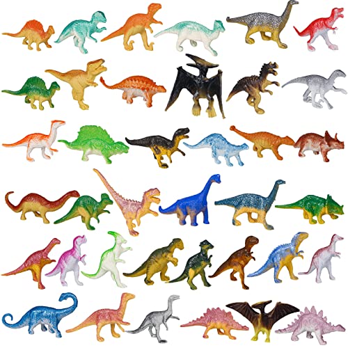 FANTESI 39 Stück Dinosaurier Figuren, Klein Mini Sammlung Dinos Spielzeug von FANTESI