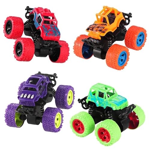 FANTESI 4 Pack Monster Truck Spielzeug, Monster Trucks für Jungen, Trägheit Powered Toy Cars Pull Back Trucks, Spielzeug Trucks mit Stoßfedern und großen Reifen, Geburtstag für 3/4/5 Jahre Kinder FANTESI 4 Pack Monster Truck Spielzeug, Monster Trucks für Jungen, Trägheit Powered Toy Cars Pull Back Trucks, Spielzeug Trucks mit Stoßfedern und großen Reifen, Geburtstag für 3/4/5 Jahre Kinder von FANTESI