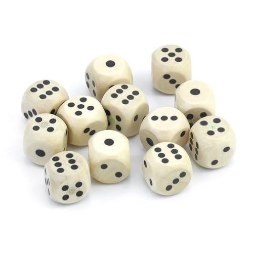 12 Stück Natur Holz Spielwürfel,16mm Spielmaterial Zubehör Würfel,Holzwürfel,Massive Holzwürfel,Würfelspiele Unterricht,Hölzerne Dice,Tabletop-Gaming-Zubehör 12 Stück Natur Holz Spielwürfel,16mm Spielmaterial Zubehör Würfel,Holzwürfel,Massive Holzwürfel,Würfelspiele Unterricht,Hölzerne Dice,Tabletop-Gaming-Zubehör von FAREASTSHOP