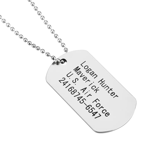 FASCHINFEVER Erkennungsmarke silber, Hundemarke US Army Dog Tag - Kette als Soldaten Accessoire für Fasching & Karneval FASCHINFEVER Erkennungsmarke silber, Hundemarke US Army Dog Tag - Kette als Soldaten Accessoire für Fasching & Karneval von FASCHINFEVER