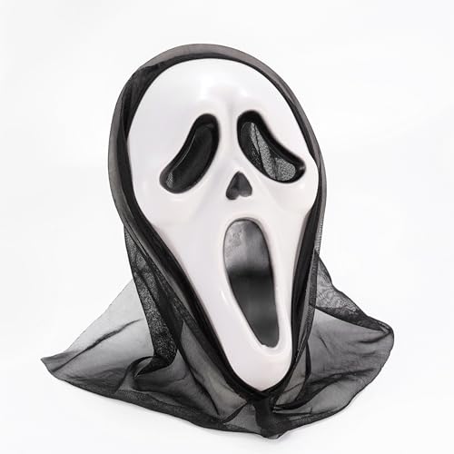 FASCHINFEVER Ghostmaske - Scream Maske Kostümmaske - Ghostface Horror Verkleidung an Halloween & Fasching für Herren & Damen FASCHINFEVER Ghostmaske - Scream Maske Kostümmaske - Ghostface Horror Verkleidung an Halloween & Fasching für Herren & Damen von FASCHINFEVER