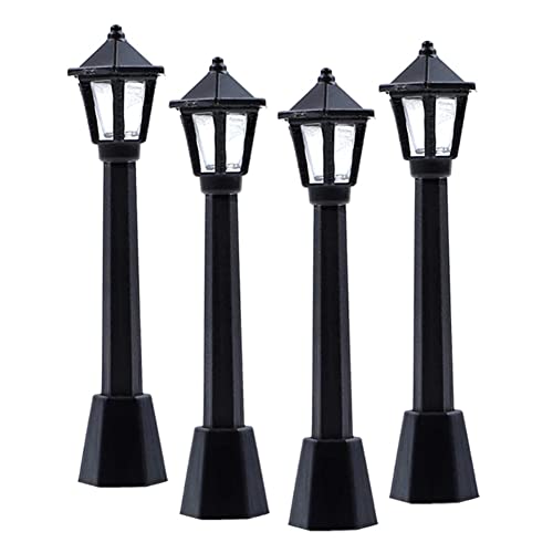 FASE 4Pcs Straße Post Eisenbahn Lampe Post Miniatur Dorf Weg Laterne Post für DIY FASE 4Pcs Straße Post Eisenbahn Lampe Post Miniatur Dorf Weg Laterne Post für DIY von FASE