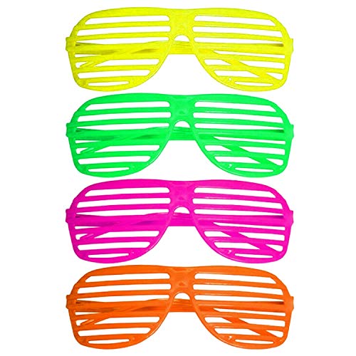 FASHION 7STAR Unisex-Sonnenbrille, Neon-Farben, für Erwachsene, 80er-Jahre-Party, Kostümzubehör von FASHION 7STAR