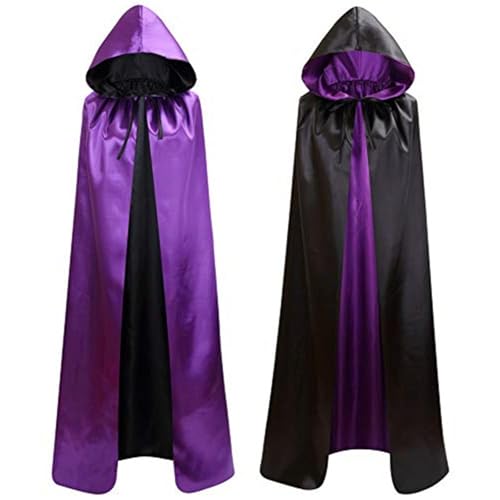 FASLOLSDP Halloween Kostüm Umhang, Damen Vampir Cape, Vampir Umhang mit Kragen, Umhang Schwarz Lila Doppelseitig, für Erwachsene, für Halloween Weihnachten Karneval FASLOLSDP Halloween Kostüm Umhang, Damen Vampir Cape, Vampir Umhang mit Kragen, Umhang Schwarz Lila Doppelseitig, für Erwachsene, für Halloween Weihnachten Karneval von FASLOLSDP