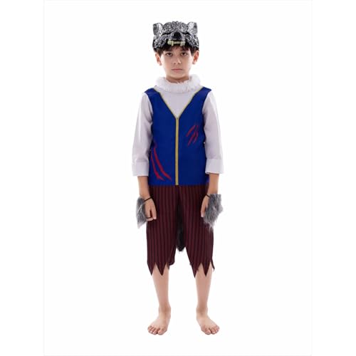 FASLOLSDP Sensenmann Kostüm Kinder 2 Stück Scary Ghost Kostüm Horror Dämon Grim Reaper Kostüm Karneval Dress Halloween Cosplay Requisiten Halloween Karneval Fancy Dress von FASLOLSDP