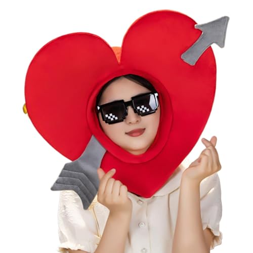 FASSME Valentinstag Herzförmige Hut, Lustige Performance -Foto -Requisiten Partydekoration, Valentinstag Liebesform Hut Cartoon, Neuheit Cosplay Kostüm Kopfbedeckung Für Erwachsene FASSME Valentinstag Herzförmige Hut, Lustige Performance -Foto -Requisiten Partydekoration, Valentinstag Liebesform Hut Cartoon, Neuheit Cosplay Kostüm Kopfbedeckung Für Erwachsene von FASSME