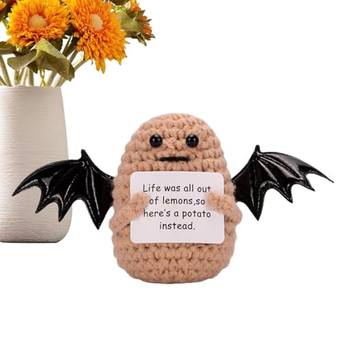 Kartoffel zur emotionalen Unterstützung,Häkelkartoffel - Handgefertigtes gestricktes Kartoffelspielzeug | Niedliche, lustige gestrickte Wollkartoffel-Heimdekoration für Erwachsene, Kinder, Freunde, Zi Kartoffel zur emotionalen Unterstützung,Häkelkartoffel - Handgefertigtes gestricktes Kartoffelspielzeug | Niedliche, lustige gestrickte Wollkartoffel-Heimdekoration für Erwachsene, Kinder, Freunde, Zi von FASSME