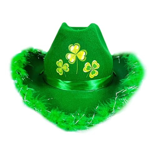 Ladies St. Patrick's Day Hats, Männer Frauen Irland Grüne Hüte, Irische Festliche Hüte, St. Patrick's Day Cowgirl Hats Girls Halloween Ladies Accessoires Ladies St. Patrick's Day Hats, Männer Frauen Irland Grüne Hüte, Irische Festliche Hüte, St. Patrick's Day Cowgirl Hats Girls Halloween Ladies Accessoires von FASSME