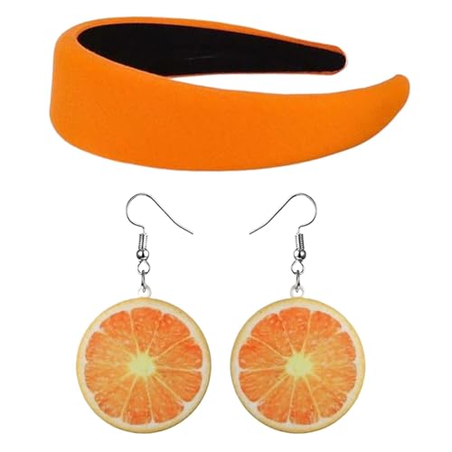 Orange Stirnband, Karnevalhaarief, Riesiges Festliches Haar Accessoire, Kreatives Stirnband Mit Ohrringen Für Frauen Und Kinder Orange Stirnband, Karnevalhaarief, Riesiges Festliches Haar Accessoire, Kreatives Stirnband Mit Ohrringen Für Frauen Und Kinder von FASSME