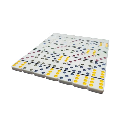 FAST WORLD SHOPPING ® Spiel Domino 28 Karten Set Strategie und Gesellschaft mit Metallverpackung Doppelter Spielsteinhalter Sechs Double Six für Spaß in Familie und Freunden von FAST WORLD SHOPPING