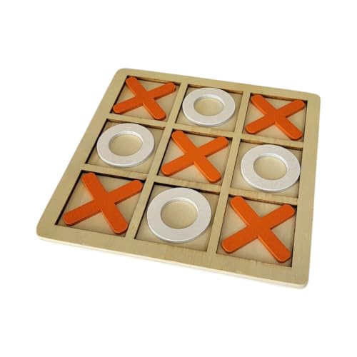 FAST WORLD SHOPPING Klassisches Holz-Tri-Spiel, Tic Tac Toe, tragbar und kompakt, perfekt für Familien und Freunde, lustig und strategisch, leicht zu transportieren für jeden Anlass von FAST WORLD SHOPPING