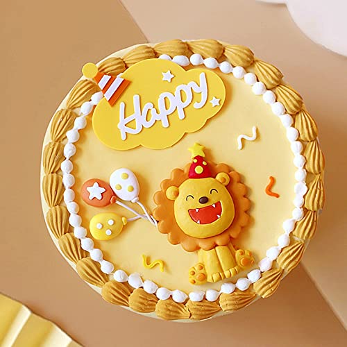 FATCAT Löwen Tortendeko, Cute Zoo/Jungle Themed Animal Cake Toppers, Safari Geburtstagsdeko, Löwe-Thema Tortenaufleger, Tiere Kuchen Deko für Kinder/Babyparty, Geburtstagsfeier FATCAT Löwen Tortendeko, Cute Zoo/Jungle Themed Animal Cake Toppers, Safari Geburtstagsdeko, Löwe-Thema Tortenaufleger, Tiere Kuchen Deko für Kinder/Babyparty, Geburtstagsfeier von FATCAT