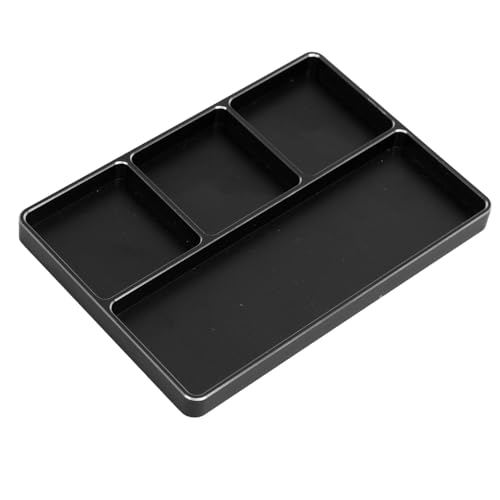 FAUOSWUK 4 Gitter RC Reparaturschraubblech, Aluminiumlegierung Magnetischer Speicherorganisator RC Reparaturschraubenschraubenhalterhalterplatte mit Magnetischem Design für RC (Schwarz) von FAUOSWUK