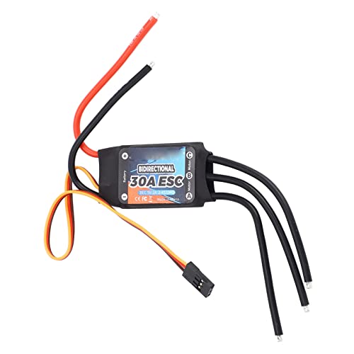 FAUOSWUK Bidirektional 30A Bürstenloser ESC, Elektrischer Geschwindigkeit Controller für RC -Autoboot -Unterwasserpropeller mit Importierten Komponenten, Schnelle Reaktion, Leichtgewicht von FAUOSWUK