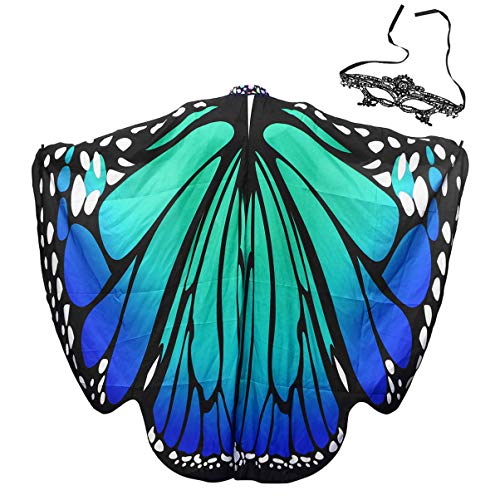 FAVOMOTO Kostüm Damen Schmetterling Regenbogen-schmetterlingsflügel Schmetterlingskostüm Kostüm Schmetterling Damen Cosplay Kostüm Europäisch Und Amerikanisch Frauenkleidung Fräulein von FAVOMOTO