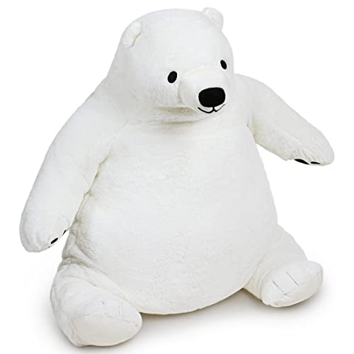 FAVOSTA Djungelskog Teddybär Plüsch Spielzeug Riesenbär Riesiger Kuschelbär Riesen Plüsch Weiß 80CM von FAVOSTA