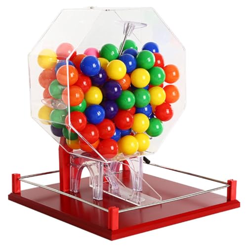 FAXIOAWA Deluxe-Bingo-Set, Colourful Life-Lotteriemaschine, Ballnummernauswahl, inklusive Bingo-Käfig, 50/100 Bälle – ideal für große Gruppen, Partys, 100 Bälle – Openball von FAXIOAWA