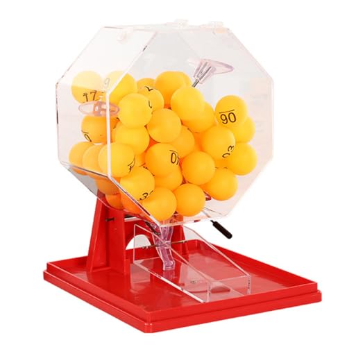 FAXIOAWA Deluxe-Bingo-Set, Colourful Life-Lotteriemaschine, Ballnummernauswahl, inklusive Bingokäfig, 50/100 Bälle – ideal für große Gruppen, Partys, 50 Balls-Numberball von FAXIOAWA