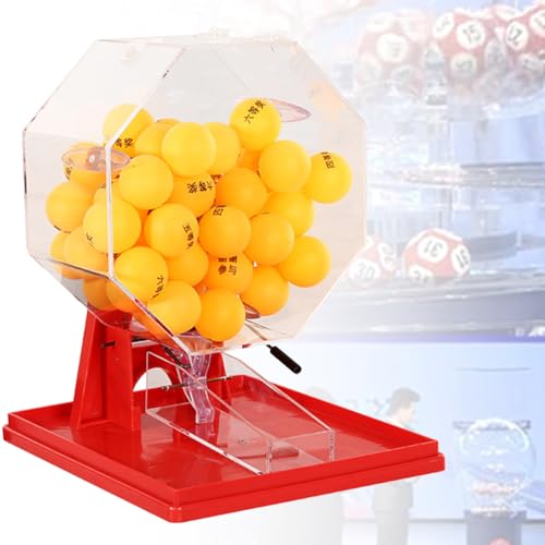 FAXIOAWA Lotterie-Maschine, viele Farben, Ballnummernauswahl, manuell, Lotterie-Lotterie-Maschine, Tischtennis-Requisiten, Lucky Bidding Lotterie, 50 Bälle-Awardball von FAXIOAWA