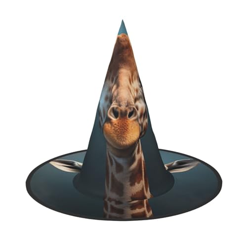 FBGHHTY Clever Giraffen-Druck, Unisex, Halloween, Hexenhut, faltbar, für Karneval, Maskeraden und Cosplay-Events von FBGHHTY