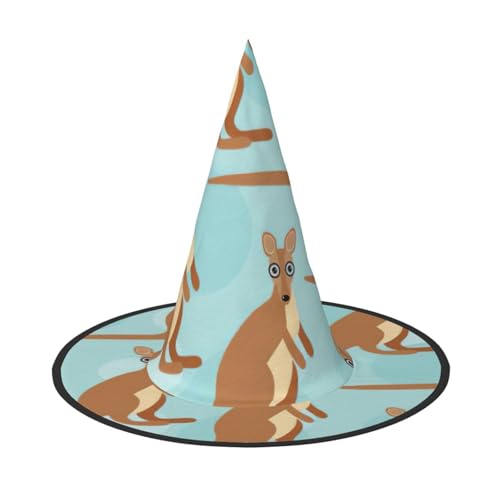 FBGHHTY Funny For Kangaroo Zoo Print Unisex Halloween Hexenhut Faltbar für Karneval Maskeraden und Cosplay Events von FBGHHTY