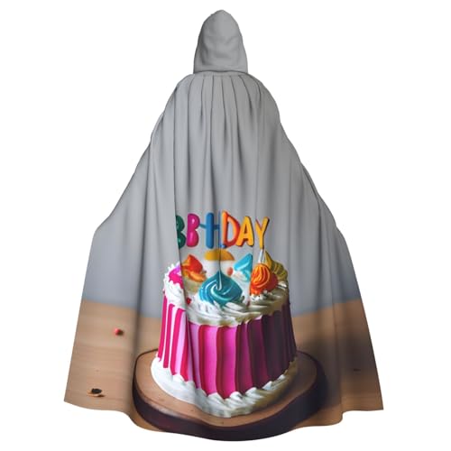 FBGHHTY Halloween-Kapuzenumhang mit Aufschrift "Happy Birthday", für Erwachsene, Unisex, für Cosplay FBGHHTY Halloween-Kapuzenumhang mit Aufschrift "Happy Birthday", für Erwachsene, Unisex, für Cosplay von FBGHHTY