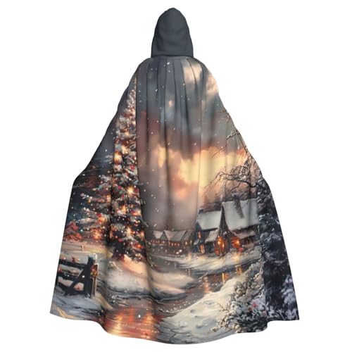 FBGHHTY Halloween-Kapuzenumhang mit Aufschrift "Merry Christmas", für Erwachsene, Unisex, für Cosplay FBGHHTY Halloween-Kapuzenumhang mit Aufschrift "Merry Christmas", für Erwachsene, Unisex, für Cosplay von FBGHHTY